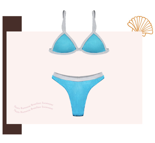 Blue Beach Bikini Set